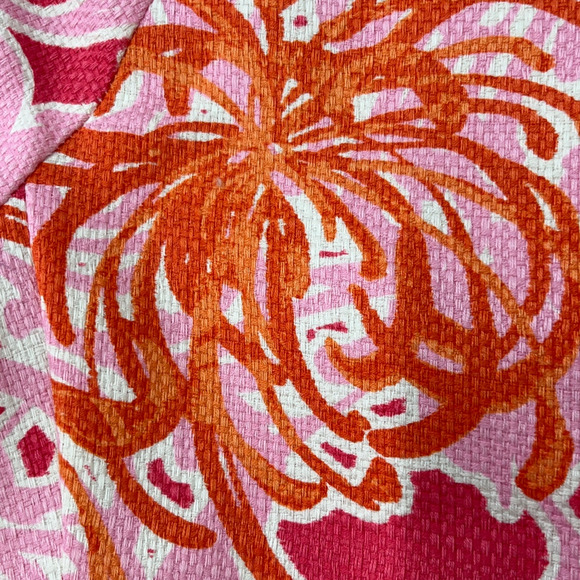 Taylor Straight Sheath Dress Size 6 Floral Geometric Pink Orange Knee Length NEW - Picture 7 of 7